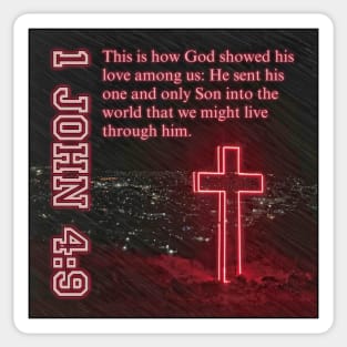 1 John 4:9 Sticker